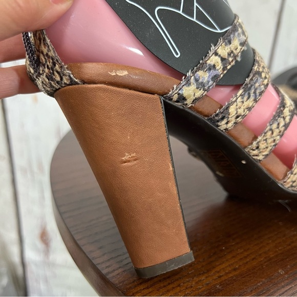 JEFFREY CAMPBELL BOND snake skin embossed Women's Strappy Gladiator Heels Size 7 - Picture 8 of 16